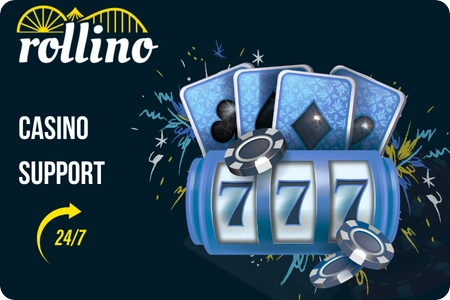 24/7 kundsupport på Rollino Casino Sverige med live chat och e-post för svenska spelare