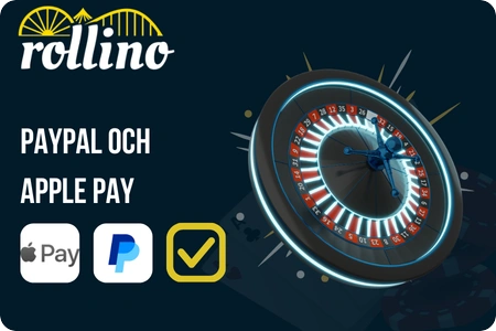 Digitala plånböcker som PayPal och Apple Pay för snabba insättningar på Rollino Casino med förbättrad integritet